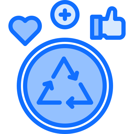 Recycling Coloring Blue icon