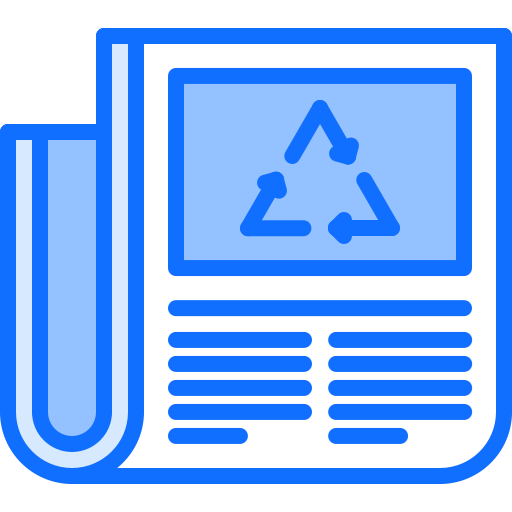 Newspaper Coloring Blue icon