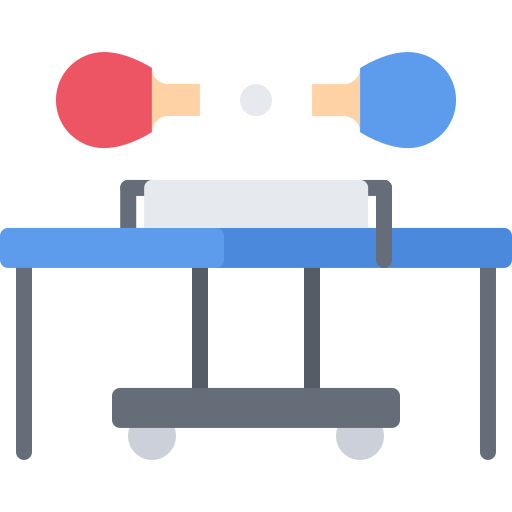 tenis stołowy Coloring Flat ikona