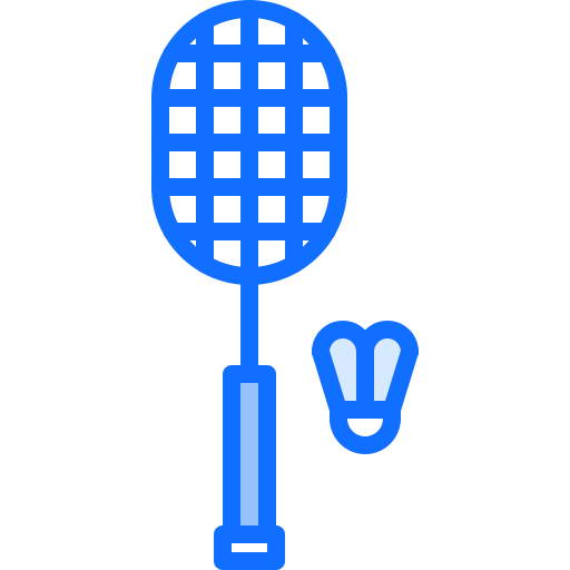 Badminton Coloring Blue icon