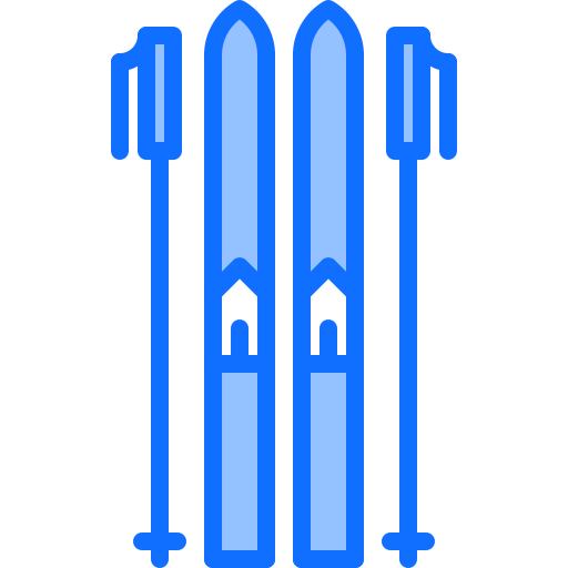 スキー Coloring Blue icon