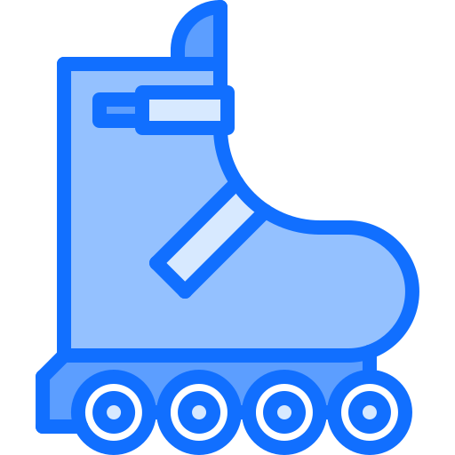 Roller skates Coloring Blue icon