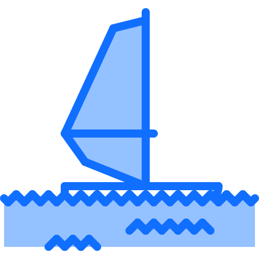 windsurfen Coloring Blue icon
