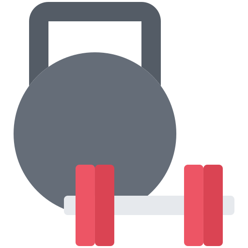 Kettlebell Coloring Flat icon