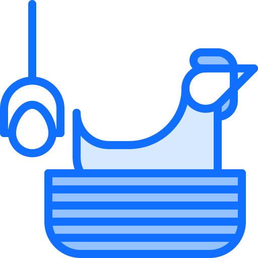 hähnchen Coloring Blue icon