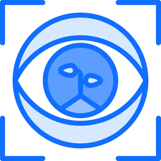 oog Coloring Blue icoon