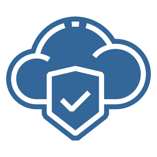 archiviazione cloud Generic Blue icona