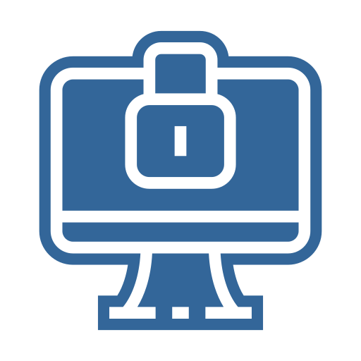 visualizzazione del computer Generic Blue icona