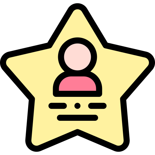 Star Detailed Rounded Lineal color icon