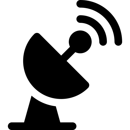 antenna parabolica Basic Rounded Filled icona