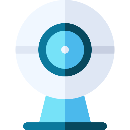 webcam Basic Rounded Flat icoon