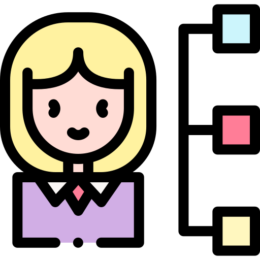 Woman Detailed Rounded Lineal color icon