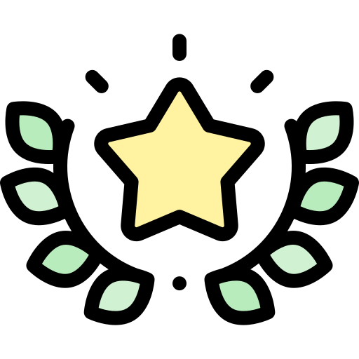 star Detailed Rounded Lineal color icon