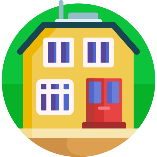 House Detailed Flat Circular Flat icon