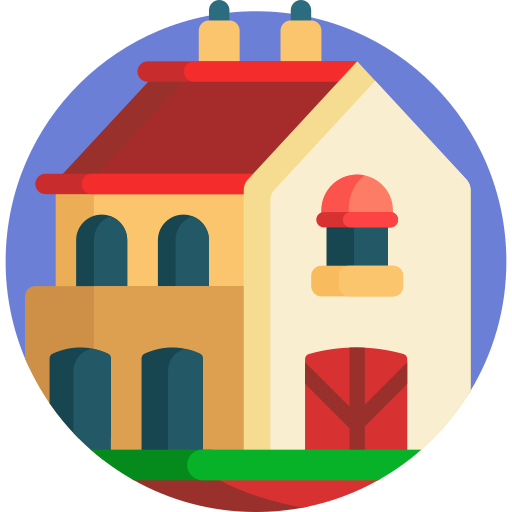 House Detailed Flat Circular Flat icon