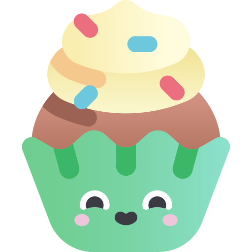Birthday cupcake Kawaii Star Gradient icon