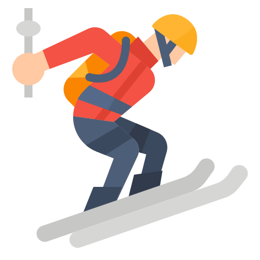 Skiing Aphiradee (monkik) Flat icon