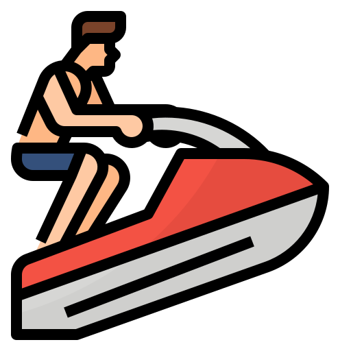 moto d'acqua Aphiradee (monkik) Lineal Color icona