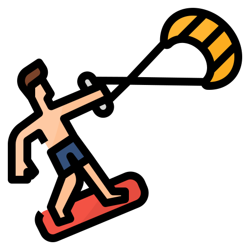 Kitesurfing Aphiradee (monkik) Lineal Color icon