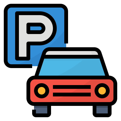 parking Aphiradee (monkik) Lineal Color ikona