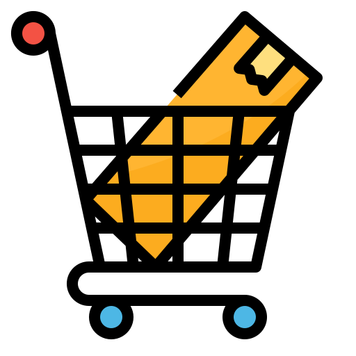 Shopping cart Aphiradee (monkik) Lineal Color icon