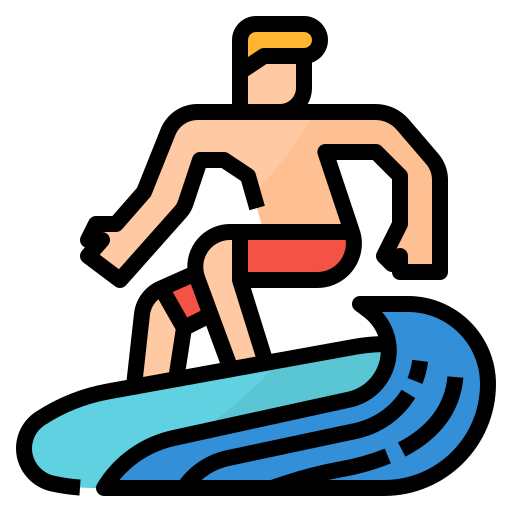 fare surf Aphiradee (monkik) Lineal Color icona