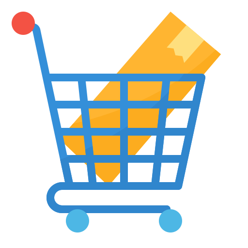 Shopping cart Aphiradee (monkik) Flat icon