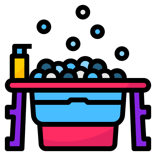 vasca da bagno mynamepong Lineal Color icona