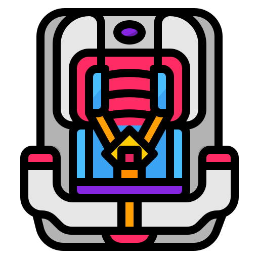 asiento de coche de bebé mynamepong Lineal Color icono