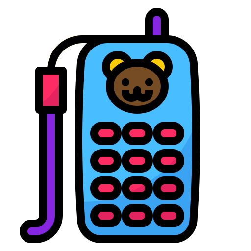 携帯おもちゃ mynamepong Lineal Color icon