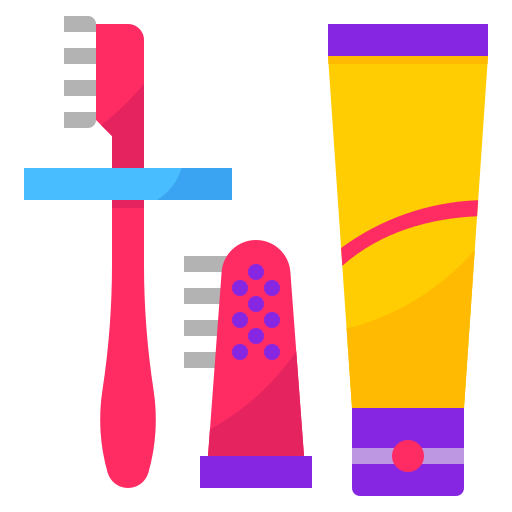cepillo de dientes mynamepong Flat icono
