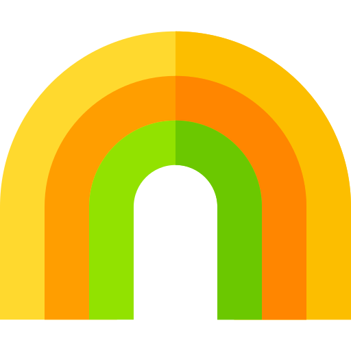 Rainbow Basic Straight Flat icon