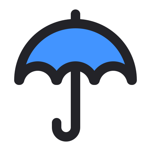 Umbrella Generic Outline Color icon