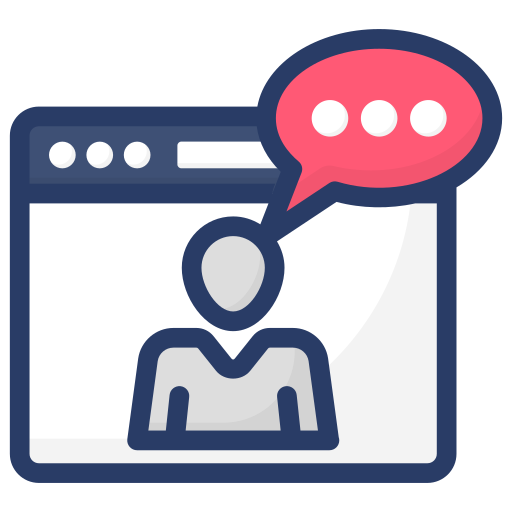 Web chat Generic Outline Color icon