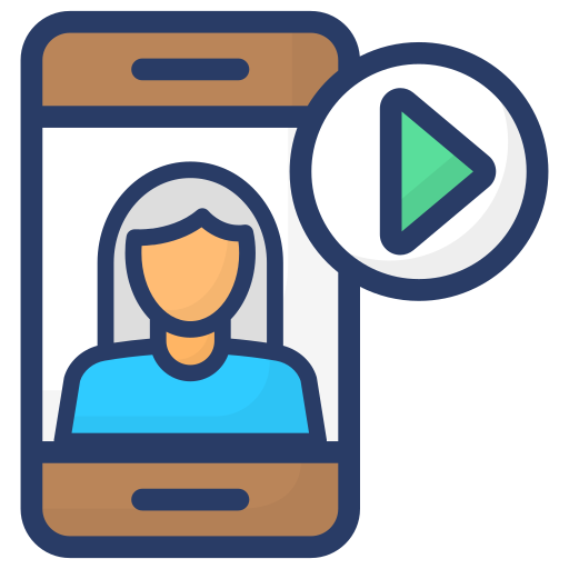 Video chat Generic Outline Color icon