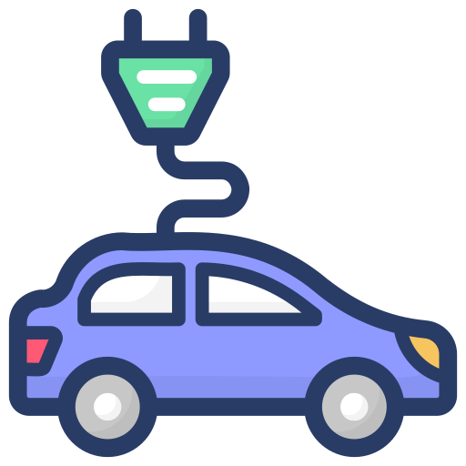 samochód elektryczny Generic Outline Color ikona