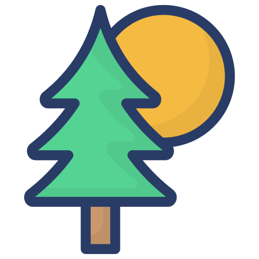 Pine tree Generic Outline Color icon