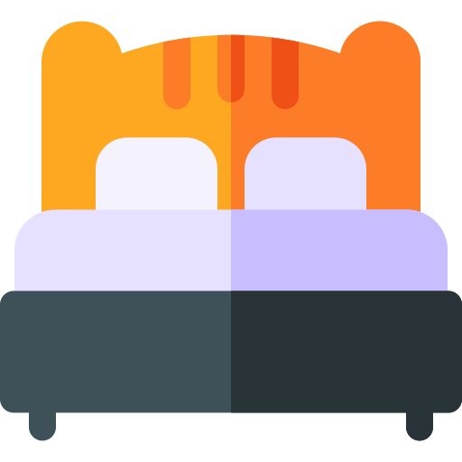 ベッド Basic Rounded Flat icon