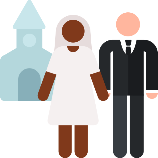 Newlyweds Pictograms Colour icon