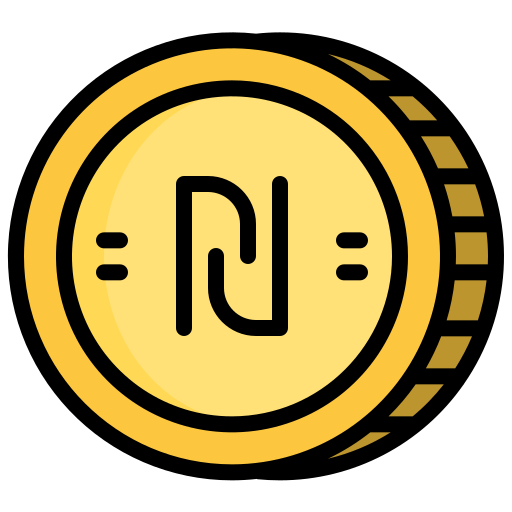 Shekel Generic Outline Color icon