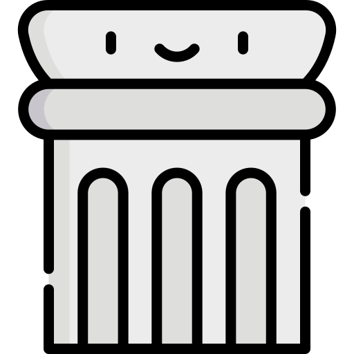 kolumna Kawaii Lineal color ikona