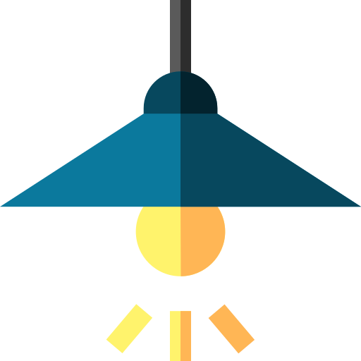 plafondlamp Basic Straight Flat icoon
