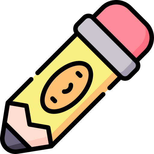 Pencil Kawaii Lineal color icon