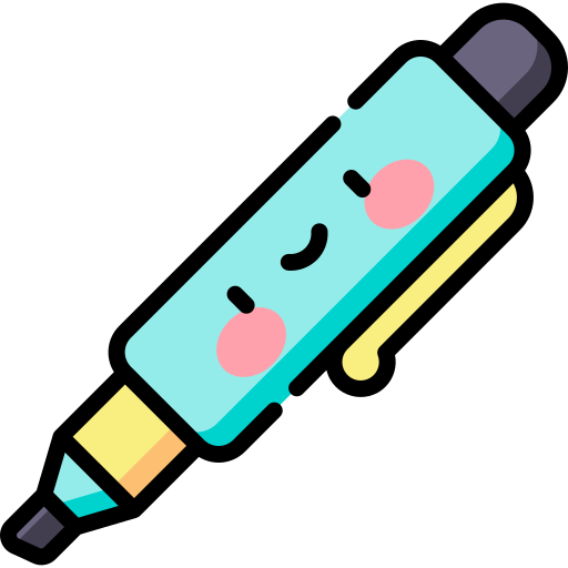 Pen Kawaii Lineal color icon