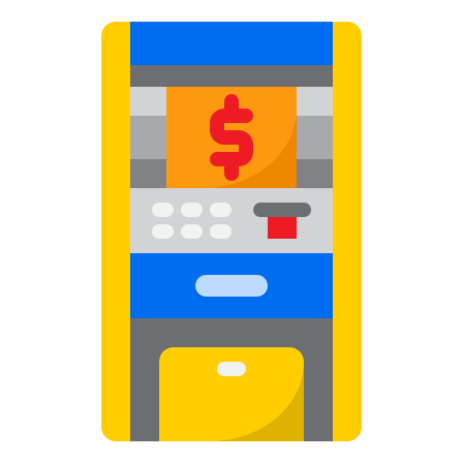 bankomat srip Flat ikona
