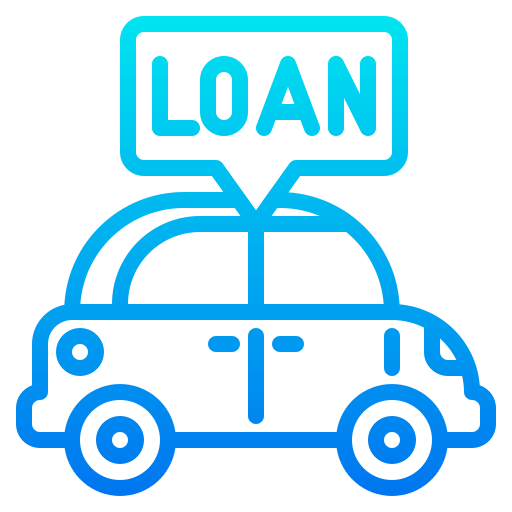 Car loan srip Gradient icon