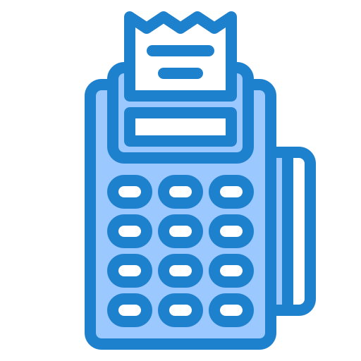 Credit card payment srip Blue icon
