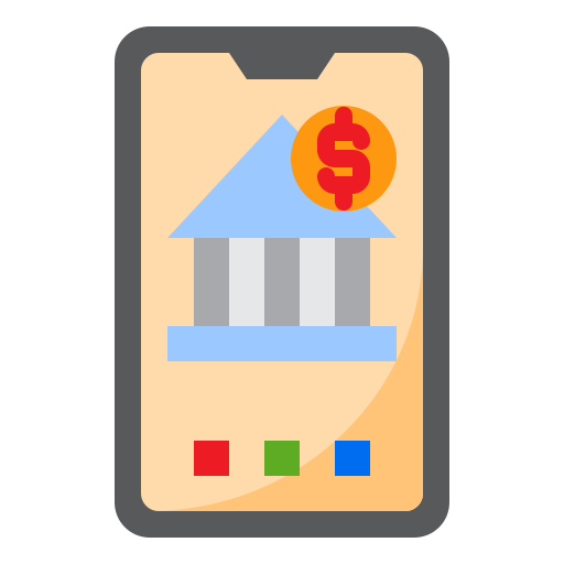 mobile banking srip Flat icon