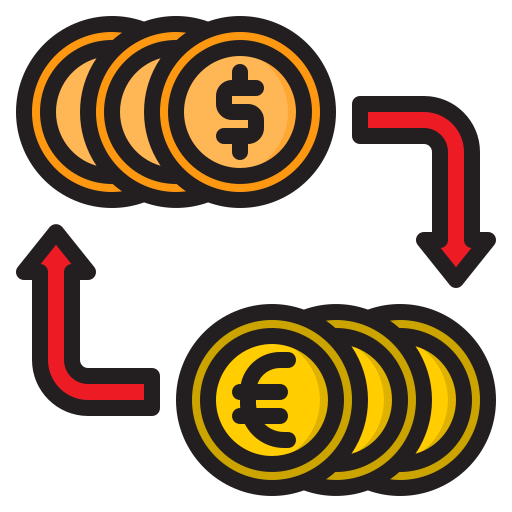 Обмен денег srip Lineal Color иконка