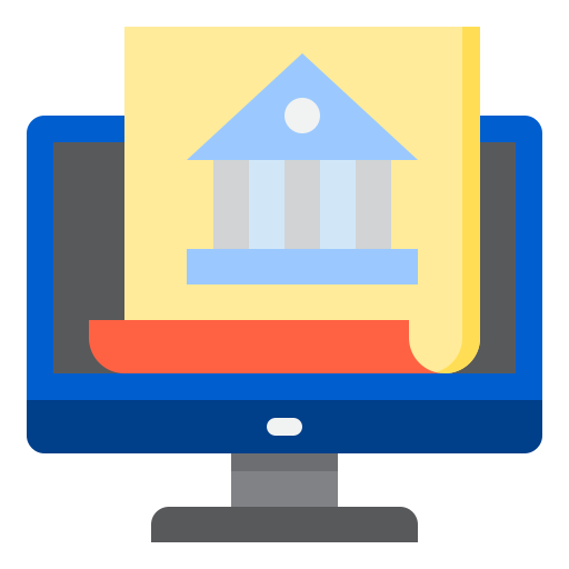 online-banking srip Flat icon